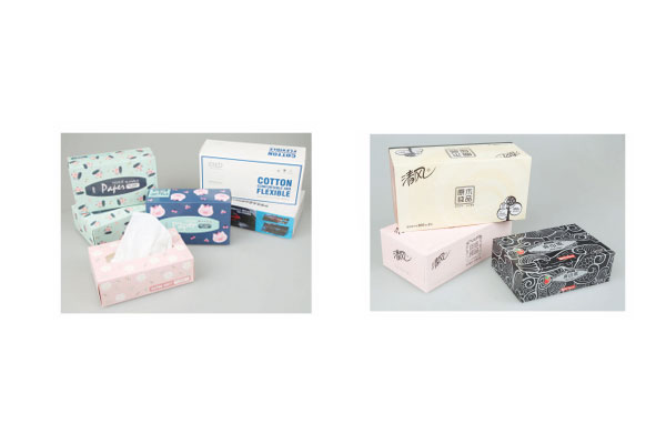 JX-100A全自動面巾/棉柔巾入盒封盒機樣品